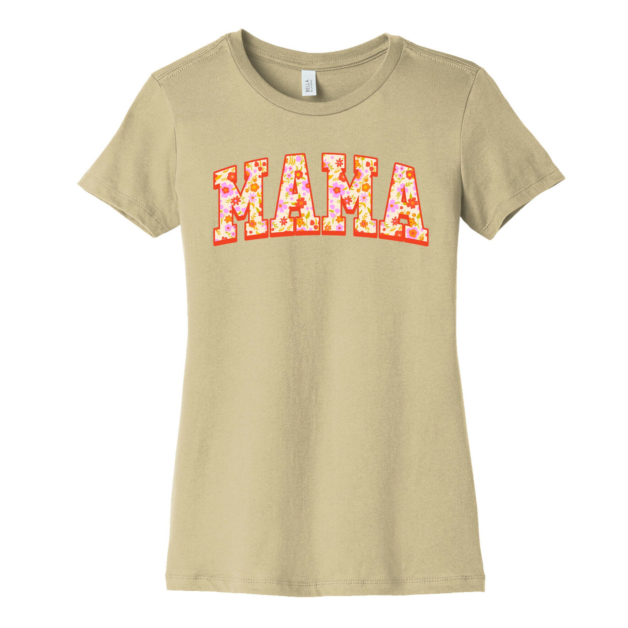 Floral Mama Text Women's Cotton Tee